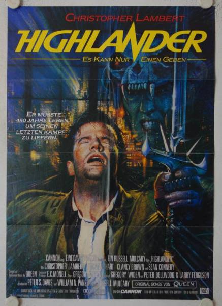 Highlander original release german movie poster